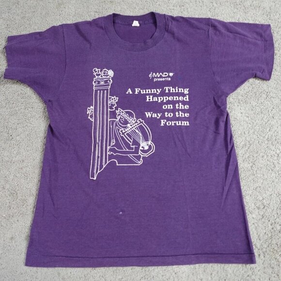 A Funny Thing Happened on the Way to the Forum Shirt Small Purple Burt Shevelov - Picture 2 of 10